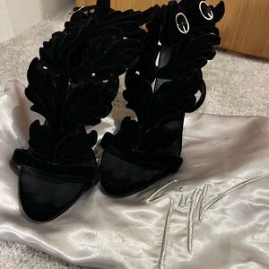 Giuseppe Zanotti Black Suede Heels Size 38